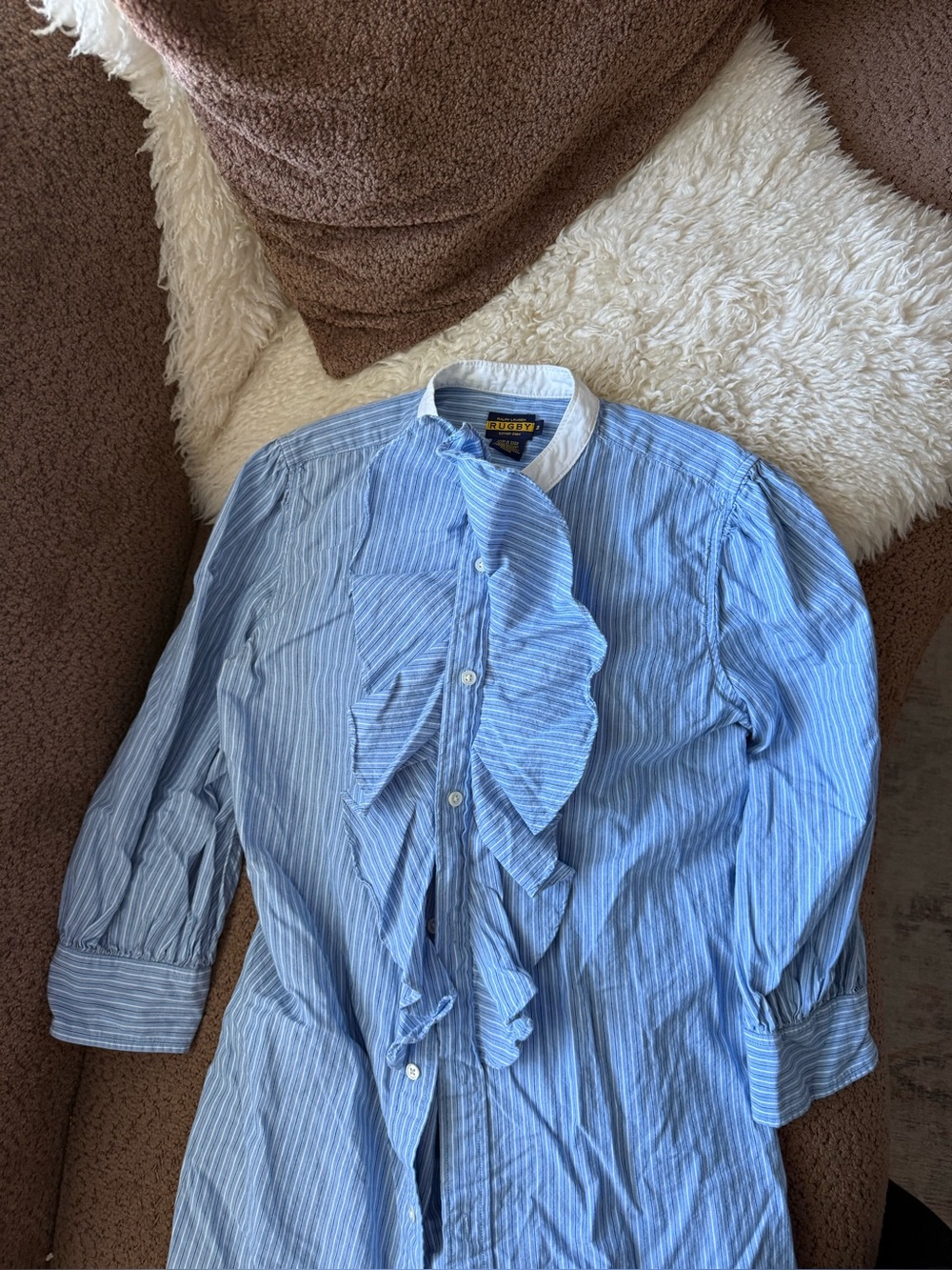 Ralph Lauren Rugby Ruffled Blouse - Picture 2 of 4